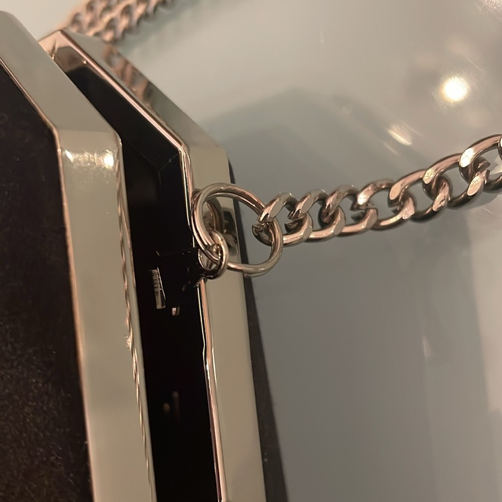 Black Satin Nine West Clutch - Picture 6 of 6